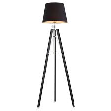 Elegancka lampa podłogowa z abażurem do sypialni